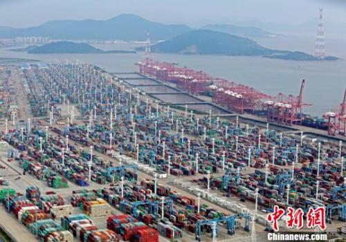 浙江寧波舟山港?！≌掠聺?攝